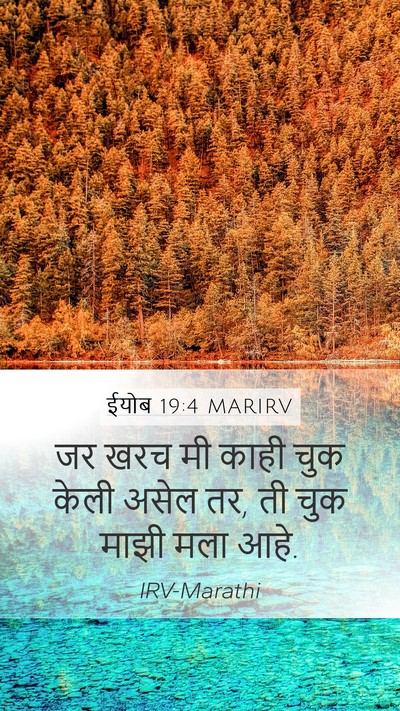 ईयोब 19:4 MARIRV Mobile Phone Wallpaper - जर खरच मी काही चुक - Mobile Bible Verse Wallpaper