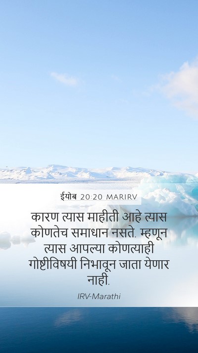 ईयोब 20:20 MARIRV Bible Verse Image