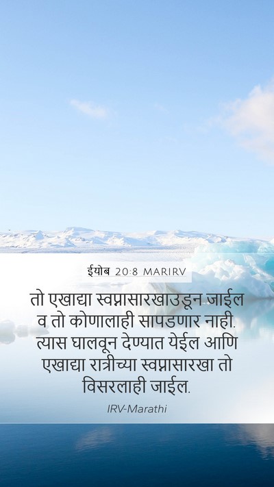 ईयोब 20:8 MARIRV Bible Verse Image