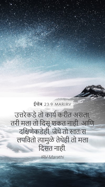 ईयोब 23:9 MARIRV Bible Verse Image