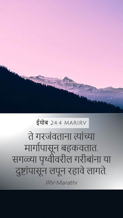 ईयोब 24:4 MARIRV Bible Verse Image
