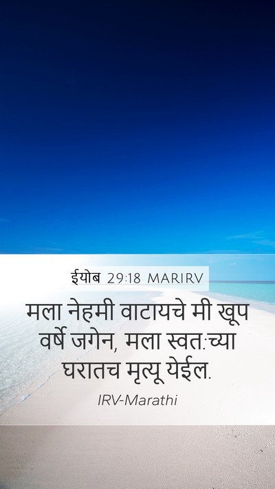 ईयोब 29:18 MARIRV Bible Verse Image