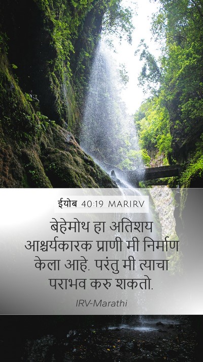ईयोब 40:19 MARIRV Mobile Phone Wallpaper - बेहेमोथ हा अतिशय - Mobile Bible Verse Wallpaper