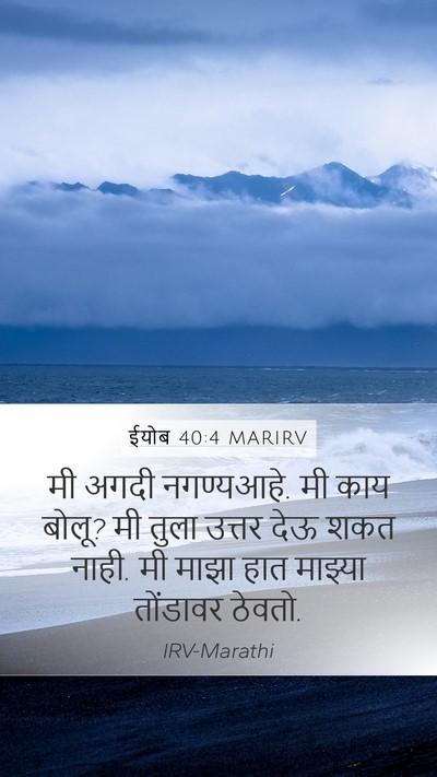 ईयोब 40:4 MARIRV Bible Verse Image