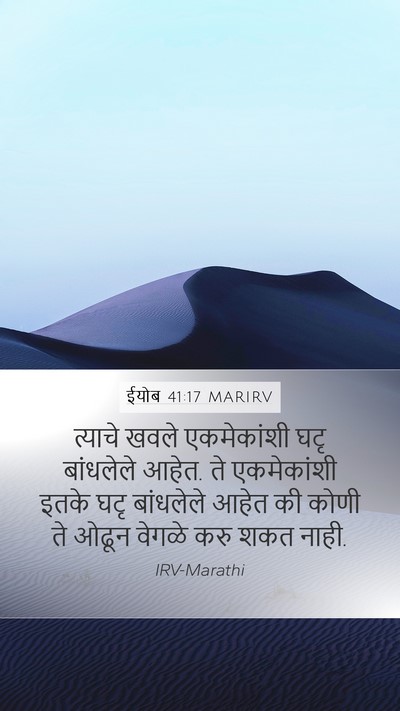 ईयोब 41:17 MARIRV Mobile Phone Wallpaper - त्याचे खवले - Mobile Bible Verse Wallpaper