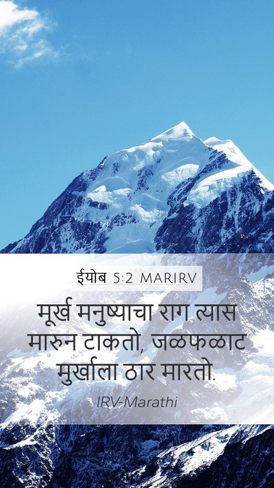 ईयोब 5:2 MARIRV Bible Verse Image