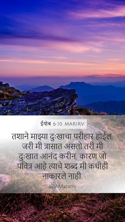 ईयोब 6:10 MARIRV Bible Verse Image
