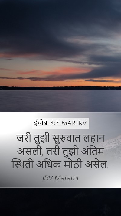 ईयोब 8:7 MARIRV Bible Verse Image