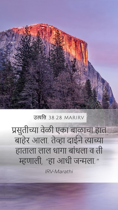 उत्पत्ति 38:28 MARIRV Bible Verse Image