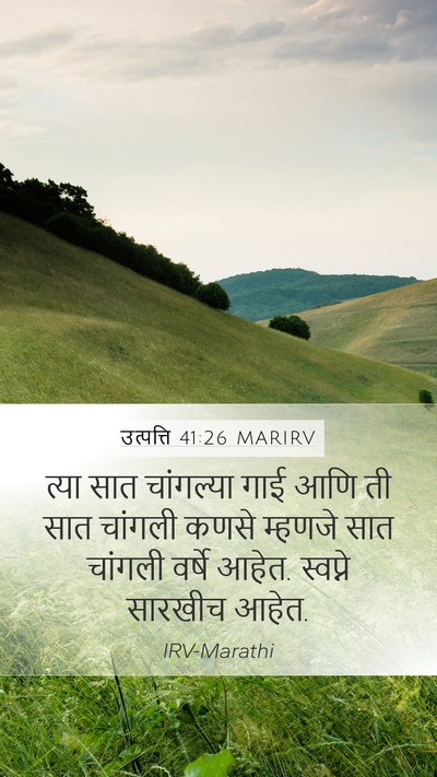 उत्पत्ति 41:26 MARIRV Mobile Phone Wallpaper - त्या सात चांगल्या - Mobile Bible Verse Wallpaper