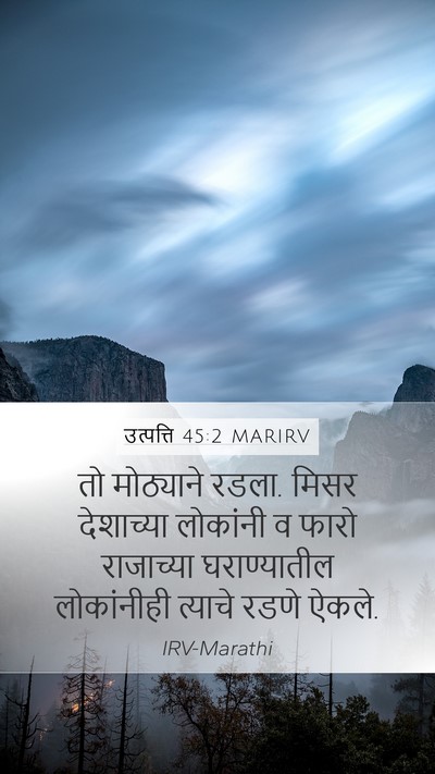 उत्पत्ति 45:2 MARIRV Mobile Phone Wallpaper - तो मोठ्याने रडला. - Mobile Bible Verse Wallpaper