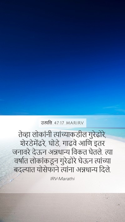 उत्पत्ति 47:17 MARIRV Mobile Phone Wallpaper - तेव्हा लोकांनी - Mobile Bible Verse Wallpaper