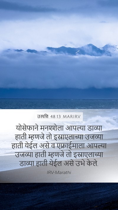 उत्पत्ति 48:13 MARIRV Bible Verse Image