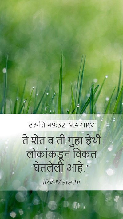 उत्पत्ति 49:32 MARIRV Mobile Phone Wallpaper - ते शेत व ती गुहा - Mobile Bible Verse Wallpaper
