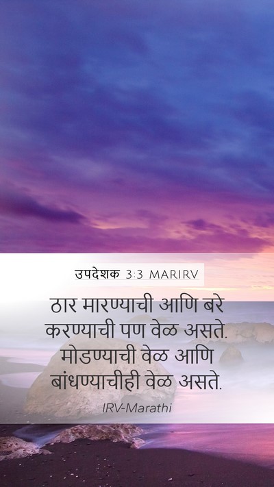 उपदेशक 3:3 MARIRV Mobile Phone Wallpaper - ठार मारण्याची आणि - Mobile Bible Verse Wallpaper