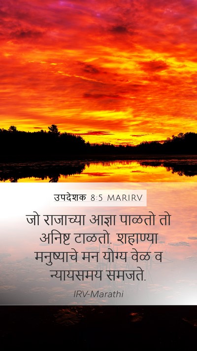 उपदेशक 8:5 MARIRV Bible Verse Image