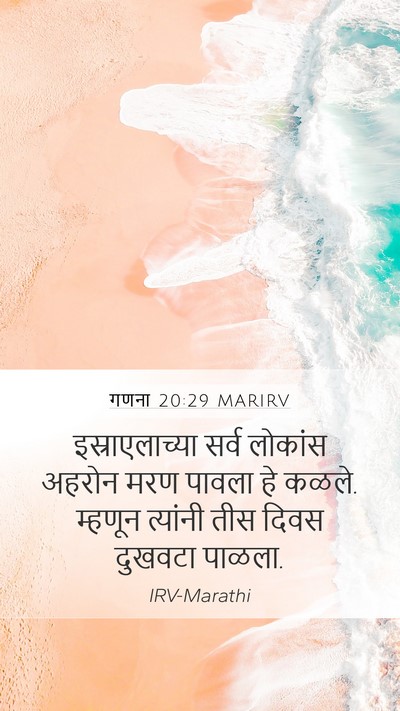गणना 20:29 MARIRV Mobile Phone Wallpaper - इस्राएलाच्या सर्व - Mobile Bible Verse Wallpaper