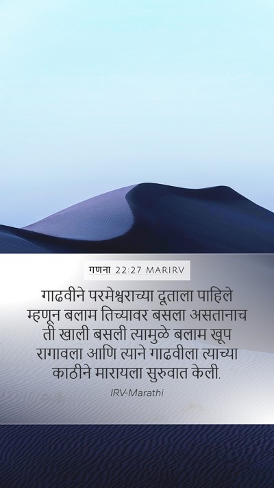 गणना 22:27 MARIRV Mobile Phone Wallpaper - गाढवीने - Mobile Bible Verse Wallpaper