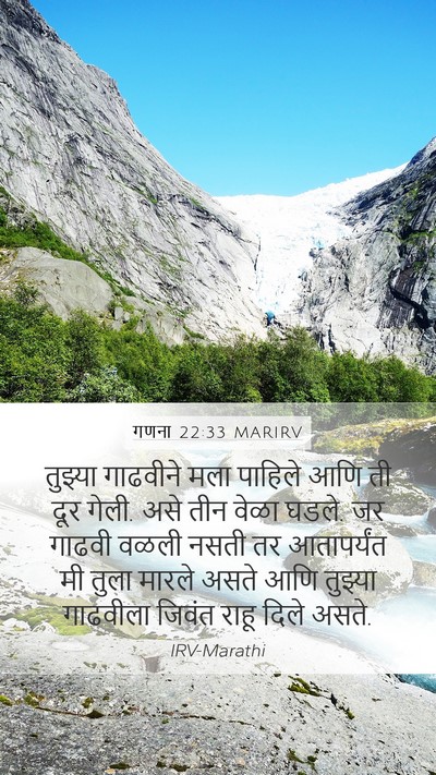 गणना 22:33 MARIRV Mobile Phone Wallpaper - तुझ्या गाढवीने - Mobile Bible Verse Wallpaper