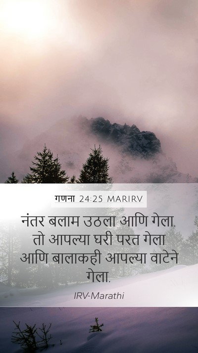 गणना 24:25 MARIRV Mobile Phone Wallpaper - नंतर बलाम उठला आणि - Mobile Bible Verse Wallpaper