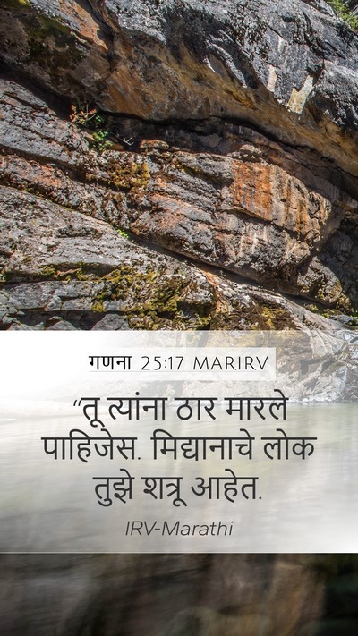 गणना 25:17 MARIRV Mobile Phone Wallpaper - “तू त्यांना ठार - Mobile Bible Verse Wallpaper