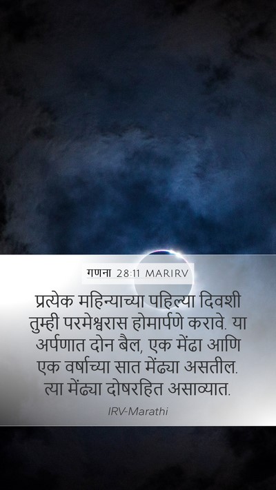 गणना 28:11 MARIRV Bible Verse Image