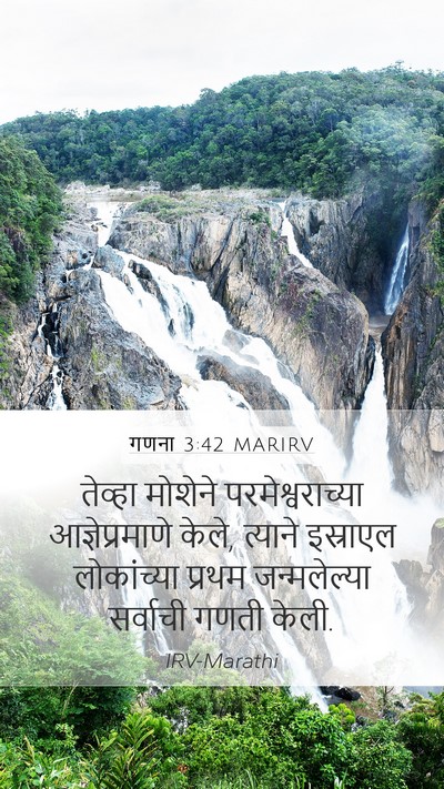 गणना 3:42 MARIRV Mobile Phone Wallpaper - तेव्हा मोशेने - Mobile Bible Verse Wallpaper