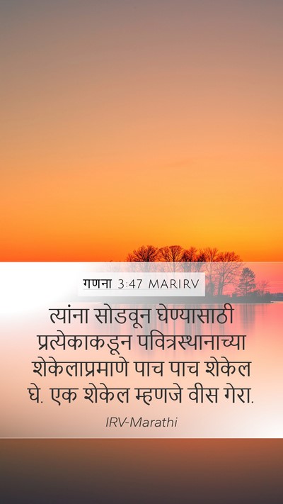 गणना 3:47 MARIRV Mobile Phone Wallpaper - त्यांना सोडवून - Mobile Bible Verse Wallpaper