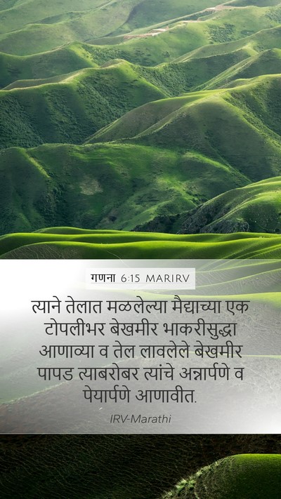 गणना 6:15 MARIRV Bible Verse Image