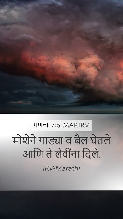 गणना 7:6 MARIRV Mobile Phone Wallpaper - मोशेने गाड्या व - Mobile Bible Verse Wallpaper