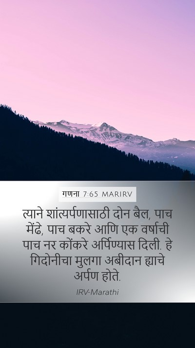 गणना 7:65 MARIRV Bible Verse Image