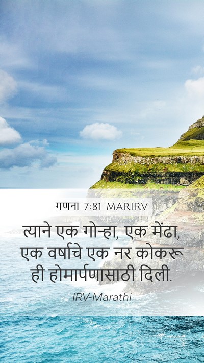 गणना 7:81 MARIRV Mobile Phone Wallpaper - त्याने एक गोऱ्हा, - Mobile Bible Verse Wallpaper