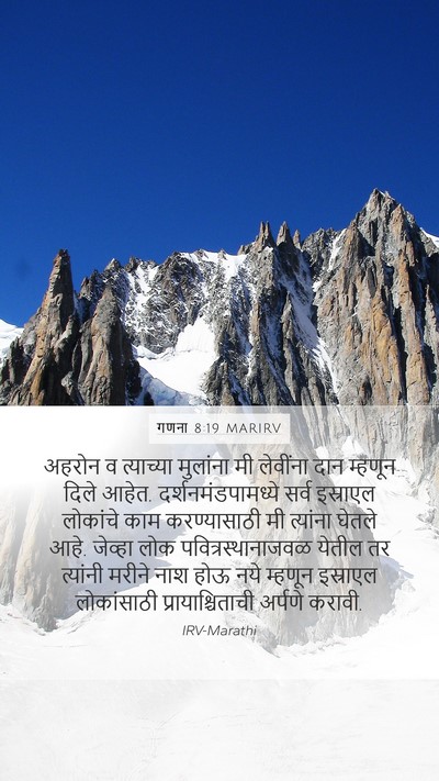 गणना 8:19 MARIRV Bible Verse Image