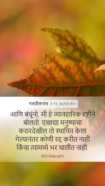 गलतीकरांस 3:15 MARIRV Bible Verse Image