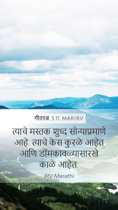 गीतरत्न 5:11 MARIRV Mobile Phone Wallpaper - त्याचे मस्तक - Mobile Bible Verse Wallpaper