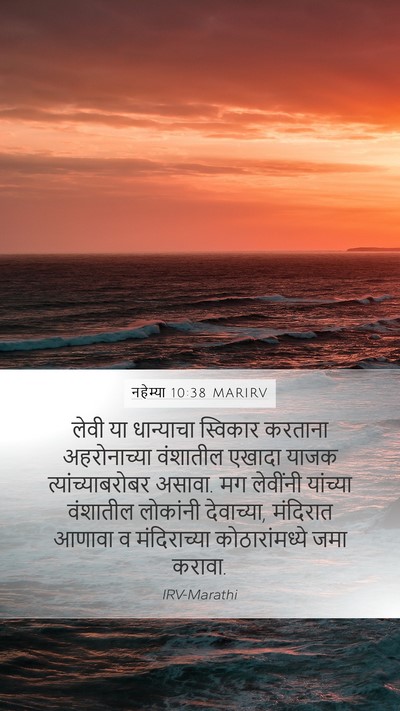 नहेम्या 10:38 MARIRV Mobile Phone Wallpaper - लेवी या धान्याचा - Mobile Bible Verse Wallpaper
