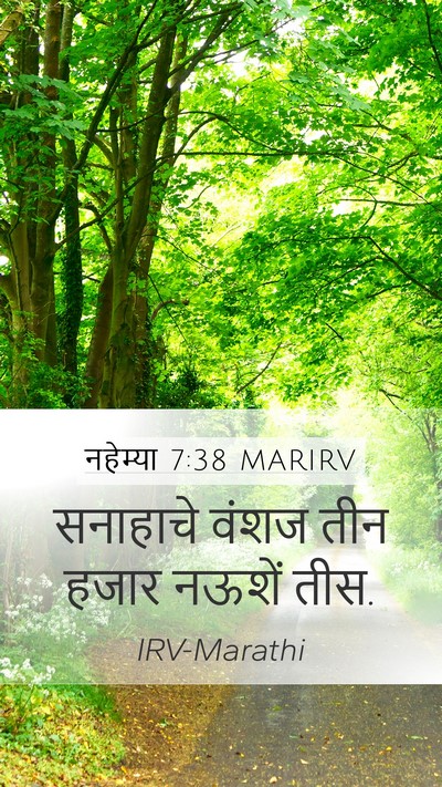 नहेम्या 7:38 MARIRV Mobile Phone Wallpaper - सनाहाचे वंशज तीन - Mobile Bible Verse Wallpaper