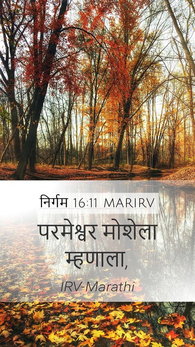 निर्गम 16:11 MARIRV Mobile Phone Wallpaper - परमेश्वर मोशेला - Mobile Bible Verse Wallpaper