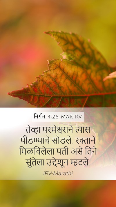 निर्गम 4:26 MARIRV Mobile Phone Wallpaper - तेव्हा - Mobile Bible Verse Wallpaper