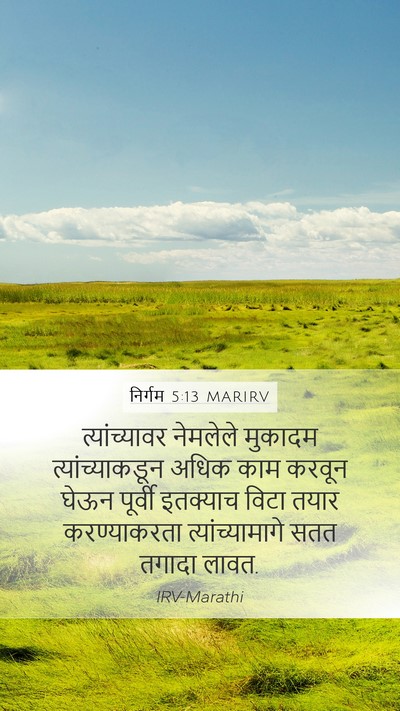निर्गम 5:13 MARIRV Bible Verse Image