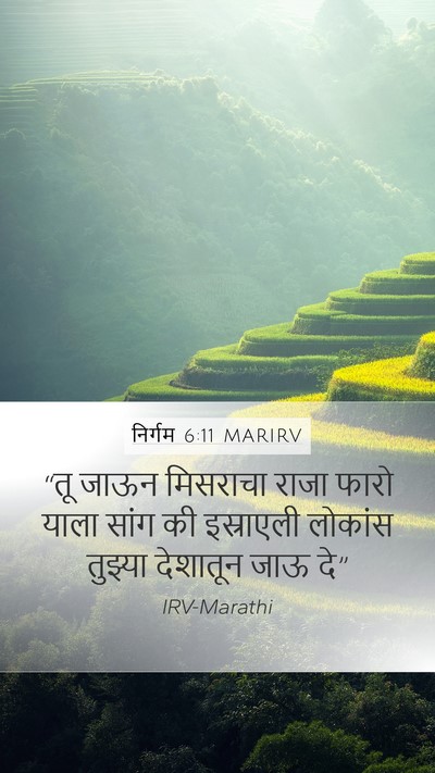 निर्गम 6:11 MARIRV Mobile Phone Wallpaper - “तू जाऊन मिसराचा - Mobile Bible Verse Wallpaper