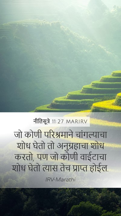 नीतिसूत्रे 11:27 MARIRV Mobile Phone Wallpaper - जो कोणी - Mobile Bible Verse Wallpaper