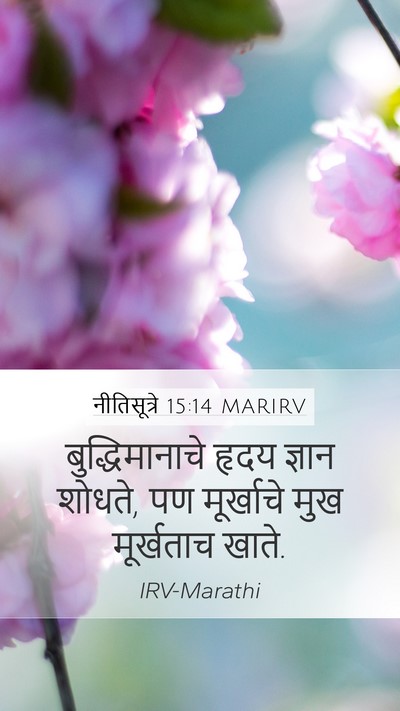 नीतिसूत्रे 15:14 MARIRV Bible Verse Image