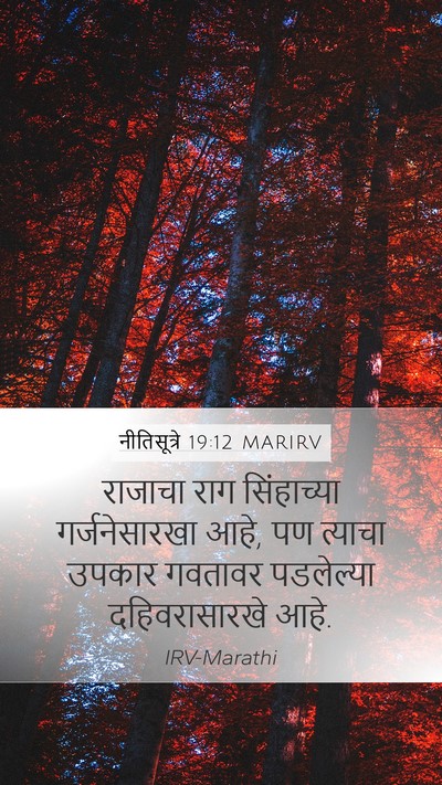 नीतिसूत्रे 19:12 MARIRV Bible Verse Image