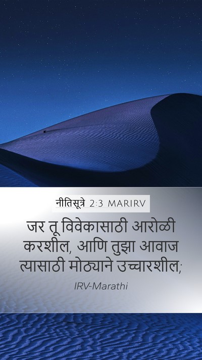 नीतिसूत्रे 2:3 MARIRV Bible Verse Image