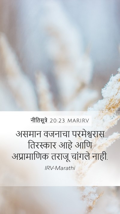नीतिसूत्रे 20:23 MARIRV Bible Verse Image