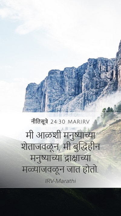 नीतिसूत्रे 24:30 MARIRV Bible Verse Image
