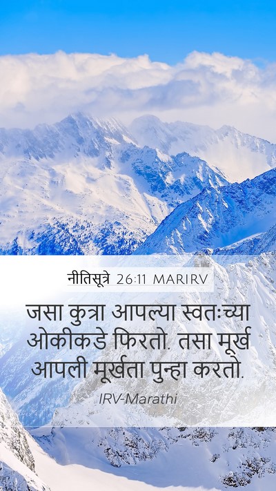 नीतिसूत्रे 26:11 MARIRV Bible Verse Image