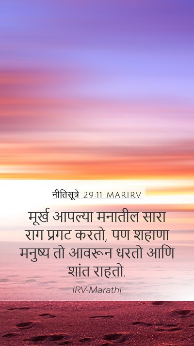 नीतिसूत्रे 29:11 MARIRV Bible Verse Image