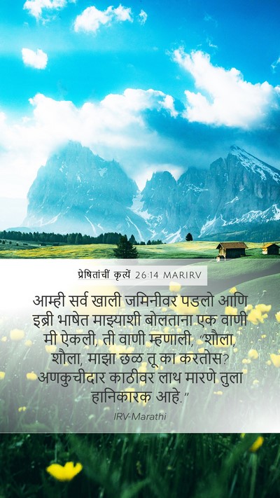 प्रेषितांचीं कृत्यें 26:14 MARIRV Bible Verse Image